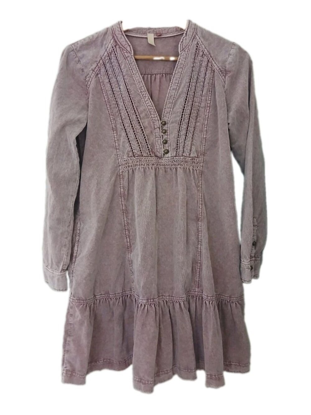 Pilcro Anthropologie Corduroy Flounce Dress